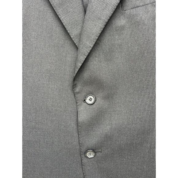 Custom Holland Sherry Charcoal Gray 2pc Pinstriped Suit 37 x 29 - Picture 5 of 16